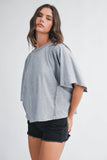 8550HN Boxy Dolman Short Sleeve Top