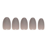 Pure Gray Press-On Nails | Short Oval Solid Holiday Nails