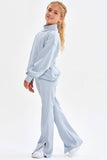 Cotton Terry Slit Hem Pants