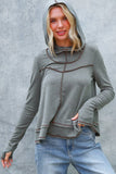 HOODIE LONG SLEEVE THUMBHOLE FRENCH TERRY TOP