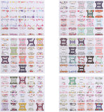Floral Bible Tabs Set - 121 Pieces