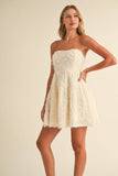 ID8550 SEQUIN VELVET CRISS CROSS BACK LONGSLEEVE MINI DRESS