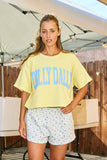 T1754K | 'DILLY DALLY' Graphic Jersey Boxy Crop Top