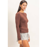 Crew Neck Long Sleeve Top