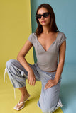 PT17865 - Alina Slim Fit V-neck Top