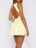 Women's Solid Color Mini Dress