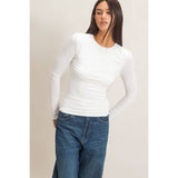 Crew Neck Long Sleeve Top