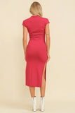 Side Slit Midi Dress