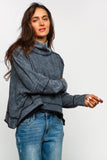 MINERAL WASH THUMBHOLE KNIT TOP