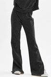 Cotton Terry Slit Hem Pants