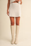 IST6664 HIGH NECKLINE ASYMMETRIC HEM SLEEVELESS SWEATERSET