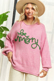 LESW3439 - X-MAS DECOR ACCENT SWEATER TOP