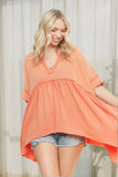 OVERSIZED MINERAL WASHED FLARE TOP - RET3482
