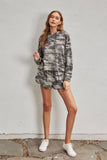 FF7900 Camo Hoodie & Shorts Set