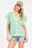 GINGHAM KNIT BUTTON UP CARDIGAN