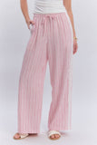 CASUAL PANTS WITH DELICATE RIBBON TRIM