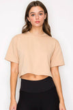 Cotton lycra over size cropped t shirts with loose fit