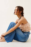 Ruffled Tulle Tiered Cropped Tank Top