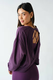 Crescent Pima Cotton Open Back Long Sleeve Tee