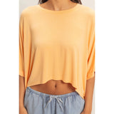 Relaxed High-Low Batwing Sleeve Top