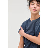 Capped Sleeve Mineral Wash T-Shirt