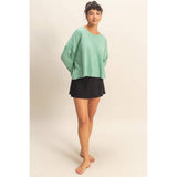 Ribbed Elastic Waist Mini Skort