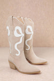 RUBY BOW SWIRLING PATTERNED WESTERN BOOTS
