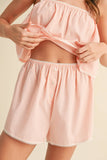 IST5868 STRIPED POPLIN CAMI  AND SHORTS SET