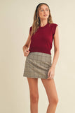 Women's Rib Neck Knit Sweater