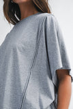 8550HN Boxy Dolman Short Sleeve Top