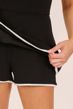 Chic Contrast Trim Strapless Romper