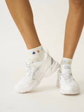 Cropped Crew Grip Sock - Mini Flower