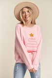 LESW3436- X-MAS TREE ACCENT SWEATER