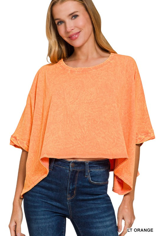 Premium Cotton Crinkle Wash Oversized Tee