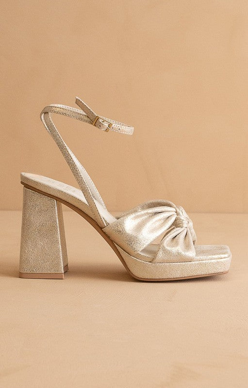 The Zoey - Knotted Band Platform Heels